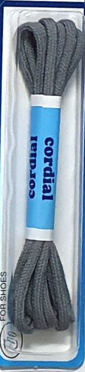 Cordial veter - 120cm - grijs - rond - 4 mm -  4-6 gaatjes
