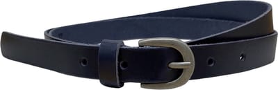 Tailleriem Dames - Riem Dames - Donkerblauw - Leer - 2 cm - Totale Riem lengte 125 cm - Taille maat 105 cm