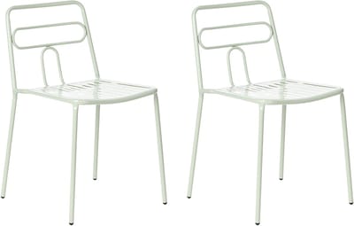 AGEROLA - Set van 2 tuinstoelen - Groen - Staal