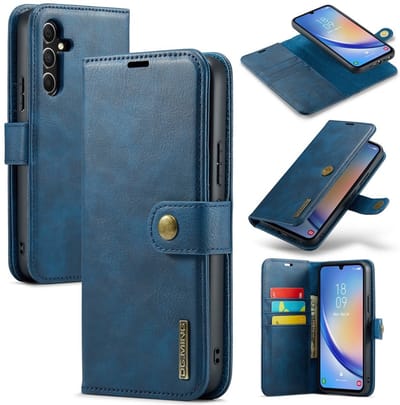 DG.MING Hoesje - Geschikt voor Samsung Galaxy A34 Hoesje - DG.MING 2-in-1 Book Case & Back Cover - Blauw