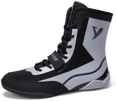 Bovista Powerlift Schoenen - Powerlifter - Weightlifting - Squat - Gewichthef - Gym Schoenen - Sneaker - Grijs/Zwart - Maat 39