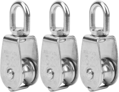 Roestvrijstalen Katrol - Enkelvoudige Blok - Hijswerkzaamheden Jachten - Corrosiebestendig Ontwerp - 25 mm - Zilver