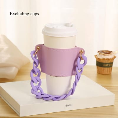 Herbruikbaar met Ketting Reizen Milieuvriendelijk Drank Case Tas Koffie Sleeve Fleshoes Bekerhouder