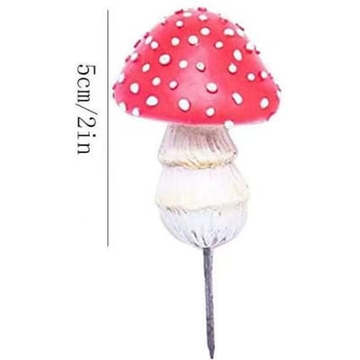 1 STUK Mini Hars Paddenstoel Beeldje, DIY Sprookjestuin Landschapsdecoratie, Handgemaakte Paddenstoel Ornamenten pink