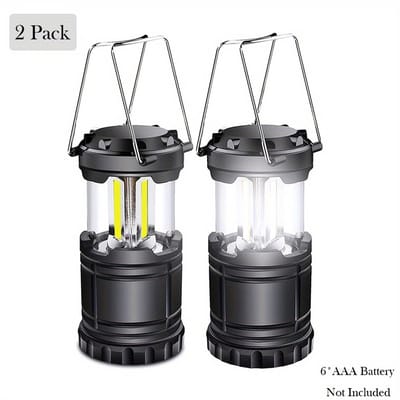 Livé® 2x LED COB Camping Lantaarn – Draagbare Batterijverlichting