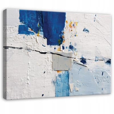 WALLARENA - Schilderij op canvas - 100x70 cm - abstracte 3D structuur in grijs - Geschikt voor slaapkamer en woonkamer