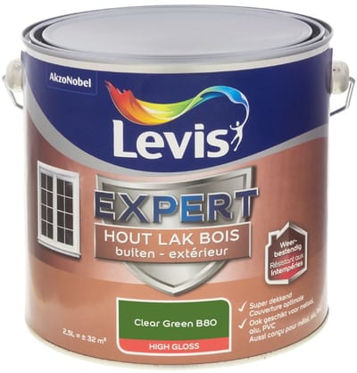 Levis - Expert Hout Lak Buiten High Gloss Mix - Clear Green B80 - Mengverf - 2,5 L