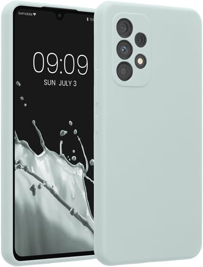 kwmobile telefoonhoesje geschikt voor Samsung Galaxy A53 5G - TPU backcover met siliconen coating - Smartphone case in cool mint