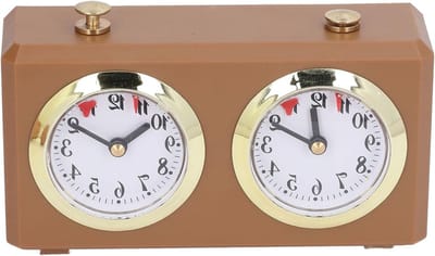 Professionele Houten Schaakklok met Analoge Timer, Nauwkeurige Mechanische Klok voor Schaak- en Bordspellen, Ideaal voor Toernooien en Thuisgebruik