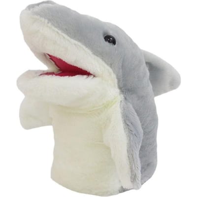 Ouder-Kind Interactieve Dierlijke Haai Handpop Knuffeldieren Hand Handpop Cartoon grijs