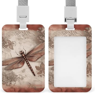 Badgehouder met Lanyard - Naamkaart Houder - Identificatie Tonen - Dubbelzijdig Schuifdeksel - 4 x 2.5 Inch - Wit