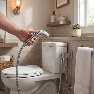 Verstelbare bidet sprayer van roestvrij staal voor hygiëne, draagbare douche voor huisdieren en keukengebruik