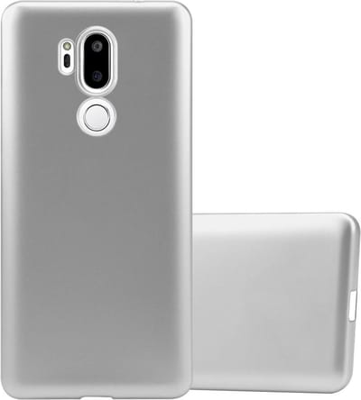 Cadorabo Hoesje geschikt voor LG G7 ThinQ / FIT / ONE in METALLIC ZILVER - Beschermhoes gemaakt van flexibel TPU silicone Case Cover