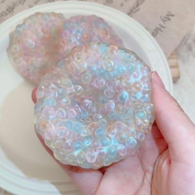 Jouet à presser perle perle mignon Pierre Squishy Balle Mochi Perle Balle bruyante Jouets Pulpe de raisin Boules de sucre Jouet à rebond lent Jouets pour enfants gray
