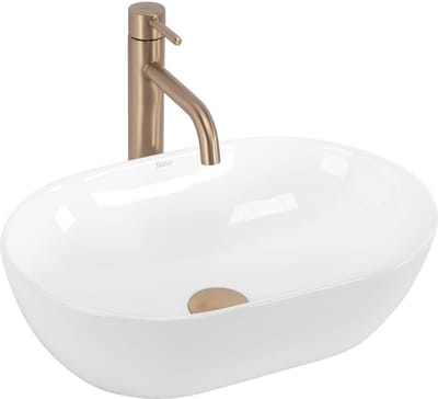 Rea Amelia 45 - Opzetwastafel - Wit - 45X31X12,5Cm