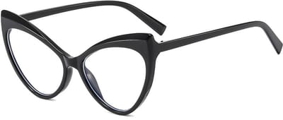 Cat's Eye Blue Light Blocking Bril - Retro Dames Blue Light Bril met TV Gaming Montuur - Fel Zwart