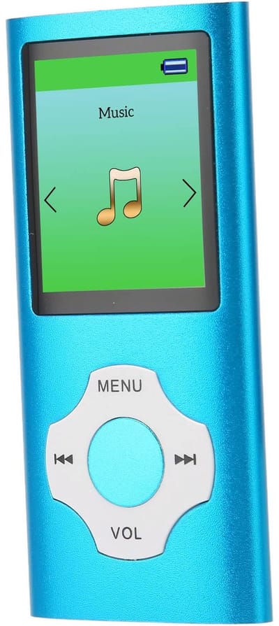 Dailygoody - MP3-speler - Draagbare muziekspeler - Verliesloos geluid - Hemelsblauw - FM-radio - Geschikt voor studenten - 1,8 Inch LCD-scherm