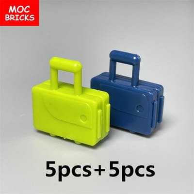 10 stuks/partij MOC Bakstenen Gereedschapskoffer met Lange Handgreep 37178 Reiskoffer Bouwstenen Accessoires Kinderspeelgoed Cadeaus