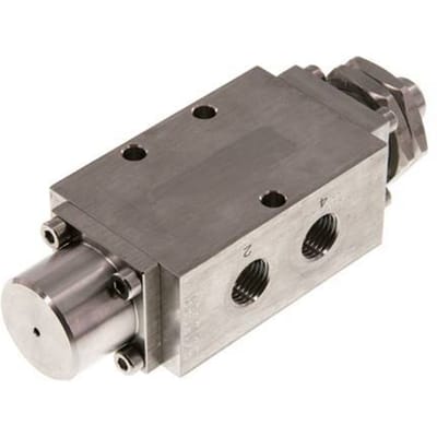 5/2 G1/4 '' Nokbediend Ventiel RVS -0.95-12bar/-13.2-168psi