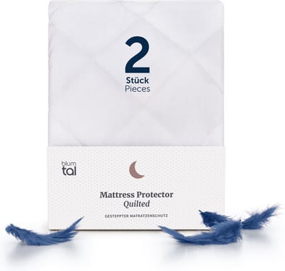 Blumtal Luxe Matrasbeschermer - Gewatteerd - 120 x 190 x 30 cm - Oeko-Tex gecertificeerd - Anti-allergeen - Doorgestikte Matrasbeschermer - Set van 2