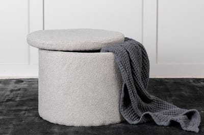 Svea - Blaze poef - teddy - grijs