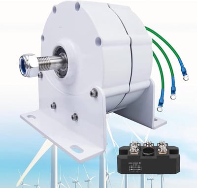 Permanente Magneet Generator - Driefasige Dynamo - Energie Opwekken - Zonder Versnellingsbak - 8000W - Aluminium