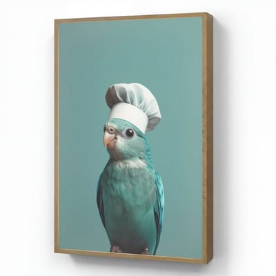 Wandlamp 60x90 cm - Oplaadbaar - Parkiet - Vogel - Koksmuts - Cute - Wandlampen binnen woonkamer - Slaapkamer lamp - Decoratieve nachtlamp - Vloerlamp draadloos