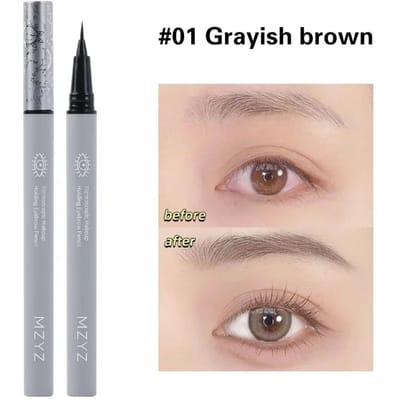 Vloeibare wenkbrauwpen Waterdicht Langdurig Geen bloeiende eyeliner Liggende zijderups Ultrafijne wenkbrauw tattoo-potloodmake-up gray