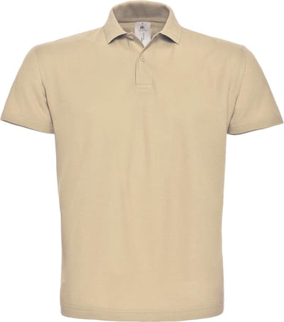 Unisex Polo korte mouwen ID.001 Zandkleurig merk B&C maat 4XL