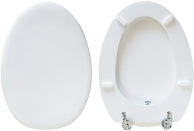 Toiletbril Polyester - WC Deksel - Badkamer Vernieuwing - Universeel Verstelbaar - Standaard Afmeting - Glans Wit