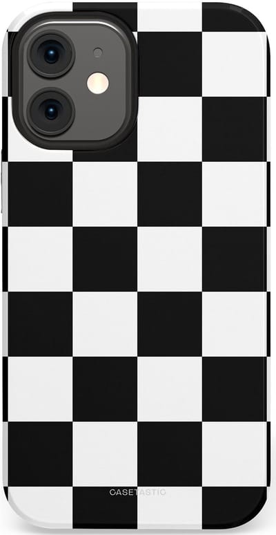 Casetastic Hoesje Geschikt voor Apple iPhone 12 Mini - Stijlvolle Beschermende Duo-layer Case - Schaak