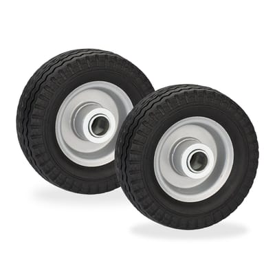 wiel elektrische step - set van 2 - 6x2" - rubber - stalen velg - anti-lek - tot 50 kg - zwart-grijs