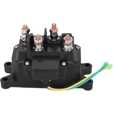 Contacteur Relais Solénoïde de Treuil Universel 12V pour ATV UTV 63070 pour Usage Marin black