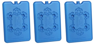 5x stuks koelelementen 200 ml 11 x 16 cm blauw - Koelblokken/koelelementen voor koeltas/koelbox