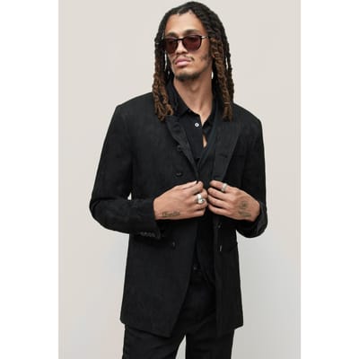 John Varvatos Slim Fit Dbl Breasted Mul Black Größe: 46 | Blazer Outlet | Herren | Schwarz
