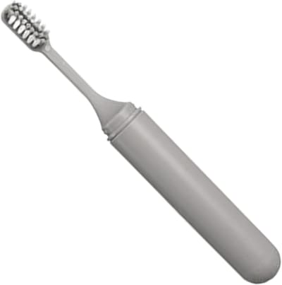 Reistandenborstel Opvouwbaar - Draagbare Tandenborstel - Hygiënisch Reizen - Afneembare Borstelkop - 18 cm - Wit
