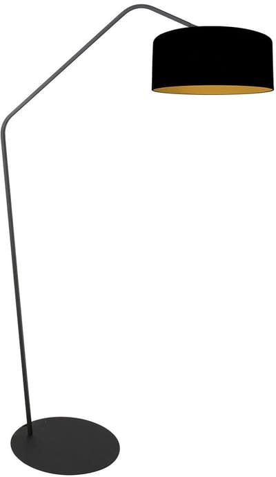 Anne Lighting - vloerlamp - ZigZag - zwart - metaal - booglamp - E27 - 4247ZW