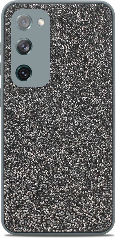 Casemania Hoesje Geschikt voor Samsung Galaxy S20 FE - Zilver - Diamant Glitter Back Cover