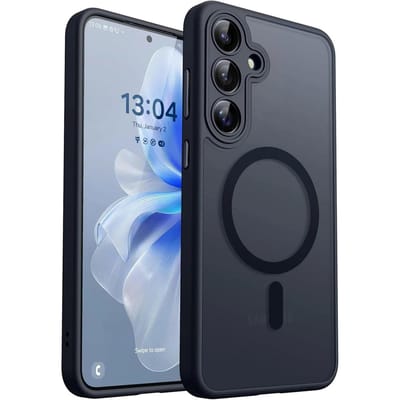 Étui magnétique sans fil translucide mat de luxe pour Samsung Galaxy A16 A36 A26 A06 A55 A35 A25 A15 A05 5G Cover Galaxy A05 noir