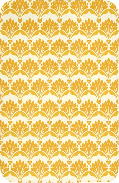 WC mat 40x60 cm - Antislip - Patroon - Motief - Geel - Toiletmat - Vloermat - Douchemat - Toilet tapijt - Toiletmatten