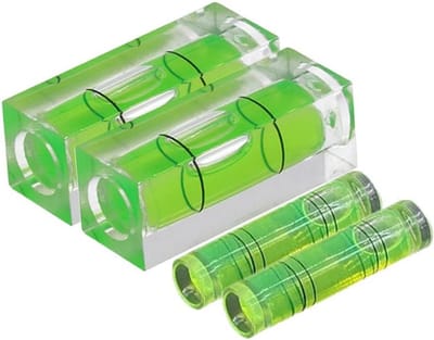 Waterpas Bubbeltjes - Kleine Leveller - Precisie Meten - Magnetische Bevestiging - 4 Stuks 40mm - Diverse Kleuren