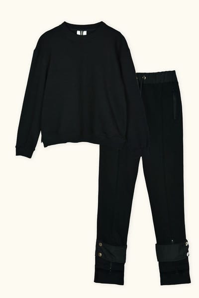 Loungewear Set/ Broek& Sweatshirt / Black / maat S
