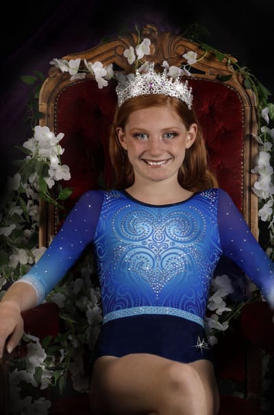 Fairysports Turnpakje Ice Queen lange mouwen maat 134-140 meisjes gympakje blauw blauwe lichtblauw lichtblauwe wit witte met gekleurde steentjes