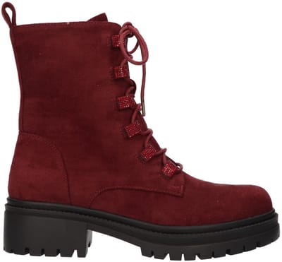 La Strada Bootie Bordeaux Textiel - Damesschoenen - Maat - 36
