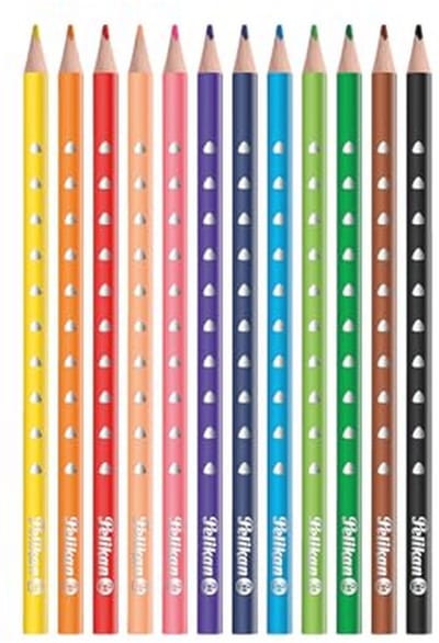 Kleurpotloden Set - Tekenen Kleuren - Creatief Bezig Zijn - Ergonomische Driehoeksvorm - 12 Stuks - Multicolor