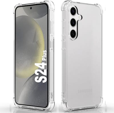 Shockproof Flexibele achterkant Silicone hoesje transparant Geschikt voor: Samsung Galaxy S24 Plus