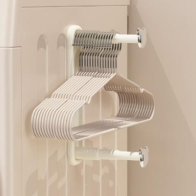 Opbergartefact voor kledinghangers, Ponsvrij Balkon Organizer Rek, Ruimtebesparende Hangende Hanger Organizer voor Thuisgebruik