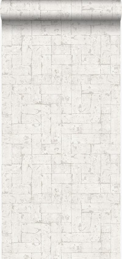 Origin Wallcoverings behang bakstenen gebroken wit - 53 cm x 10.05 m - 347567