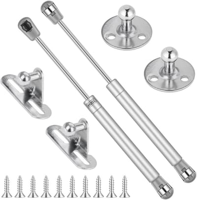 Hydraulische Gasdrukdemper 2-Pack 100 N, Zacht Sluiten met Schroeven en Bevestigingsmaterialen, Schokabsorber voor DIY Keukenmeubels en Kastdeuren