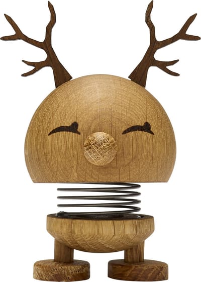 Hoptimist Rendier Bimble Beeld - S - Eikenhout - Houten Kerstdecoratie en Kerstversiering voor Woonkamer of Kantoor - Leuke Kerst Cadeau Idee voor Familie, Vrienden of als Kleine Verrassing